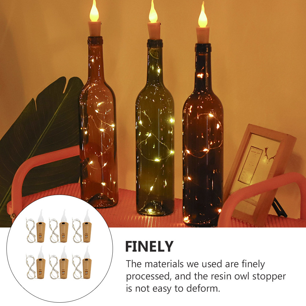 6Pcs Wine Bottle String Light  - Decor Lighting Cork ulasan dan harga