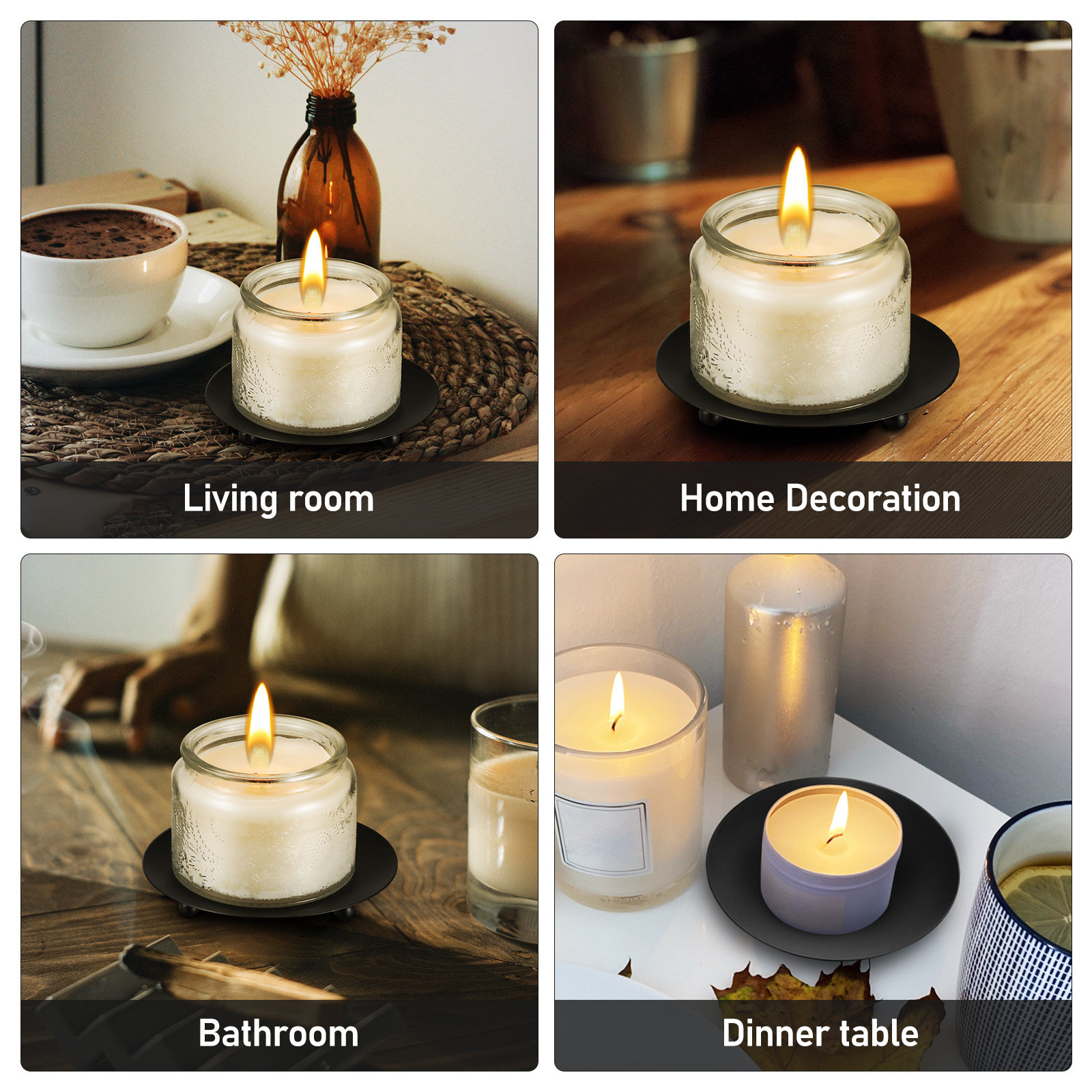 4Pcs Iron Holder Minimalist Ro - Lighting Decoration Stand ulasan dan harga