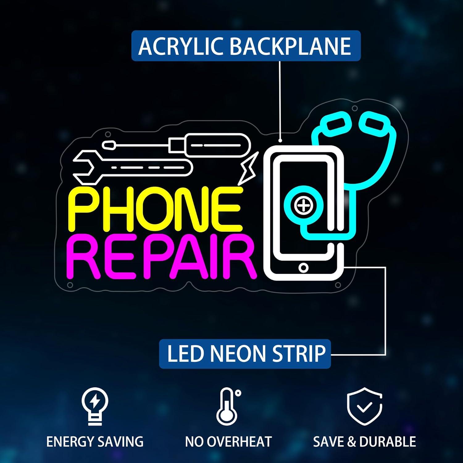 Phone Repair Neon Sign USB Dim - Lighting Decor Store ulasan dan harga