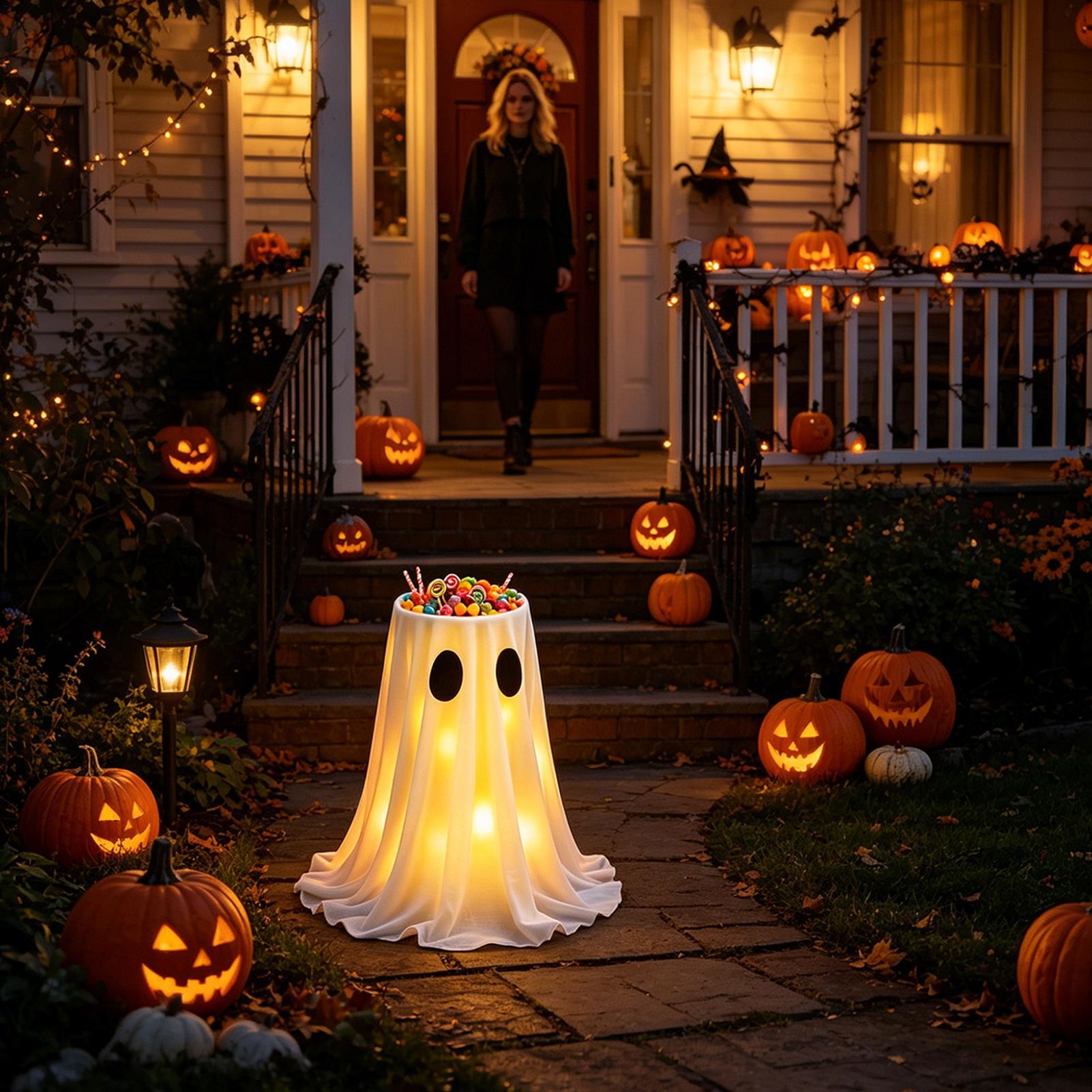 Halloween Ghost Decorations Ou - Lighting Decoration Stand ulasan dan harga