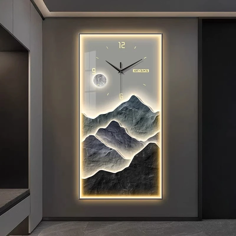 room decoration Wall clock hom - Lighting Home Decor Wall Clocks ulasan dan harga