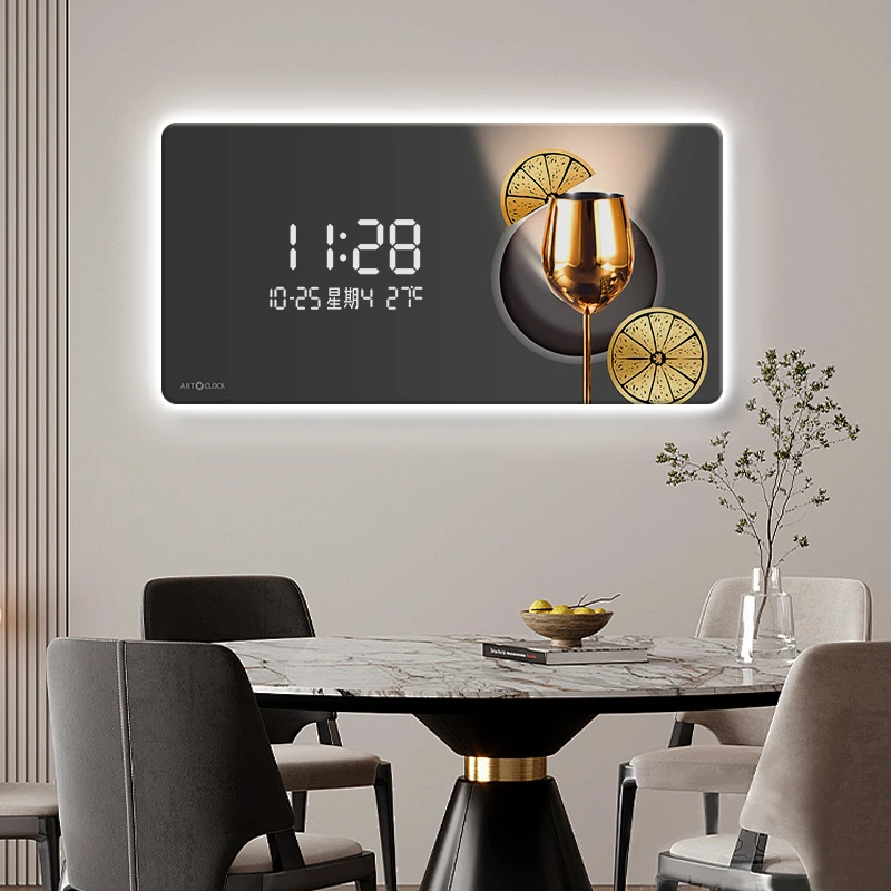 Home Decor LED Ambient Light W - Lighting Home Decor Wall Clocks ulasan dan harga