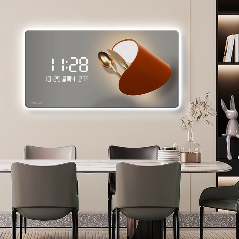 Home Decor LED Ambient Light W - Lighting Home Decor Wall Clocks ulasan dan harga