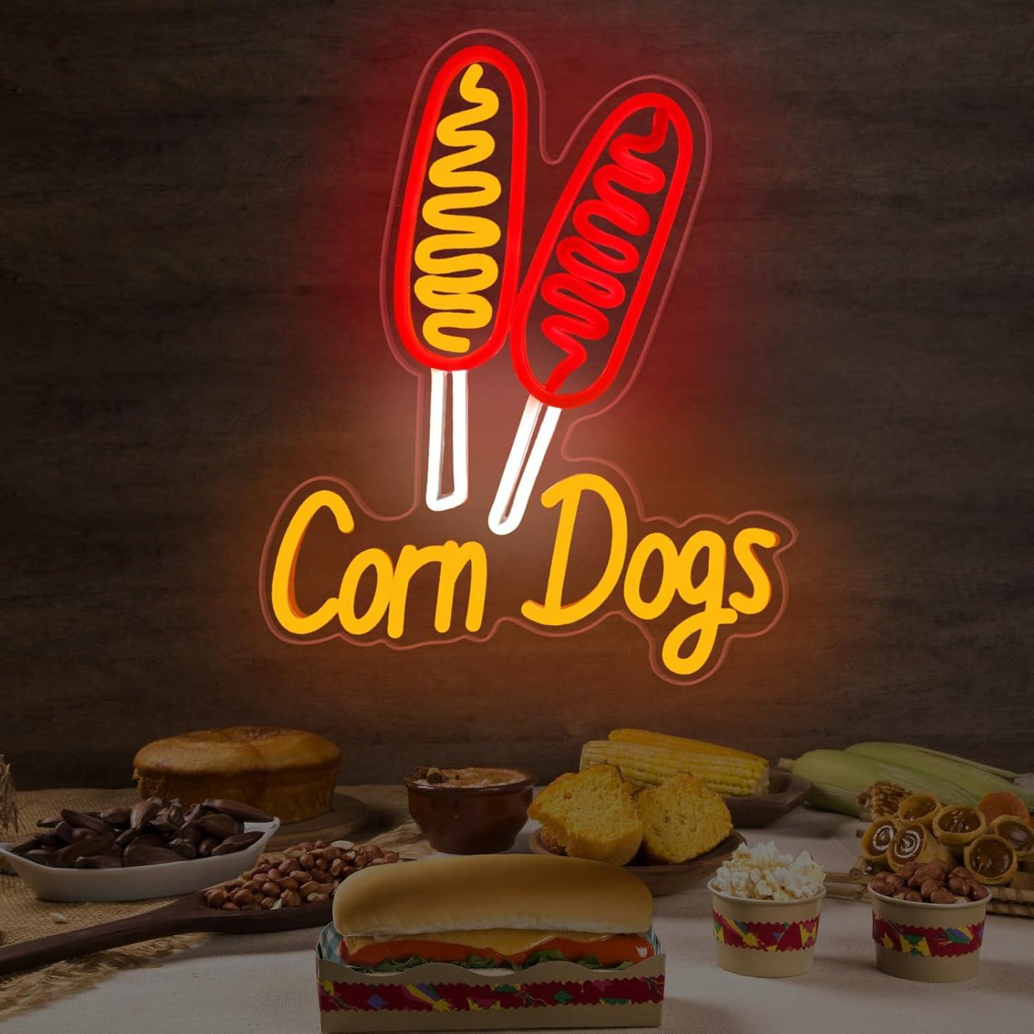 Corn Dog Neon Sign Snack USB D - Restaurant Lighting Decoration ulasan dan harga