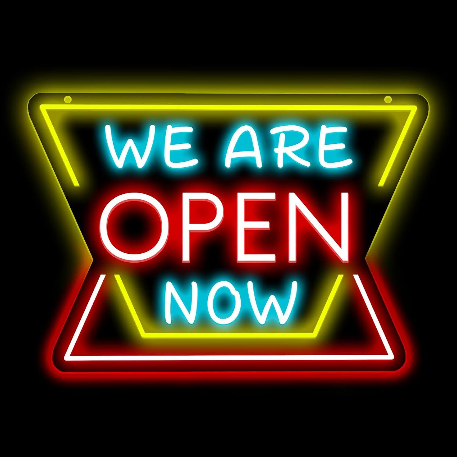 We Are Open Now Neon Sign Dimm - Restaurant Lighting Decoration ulasan dan harga
