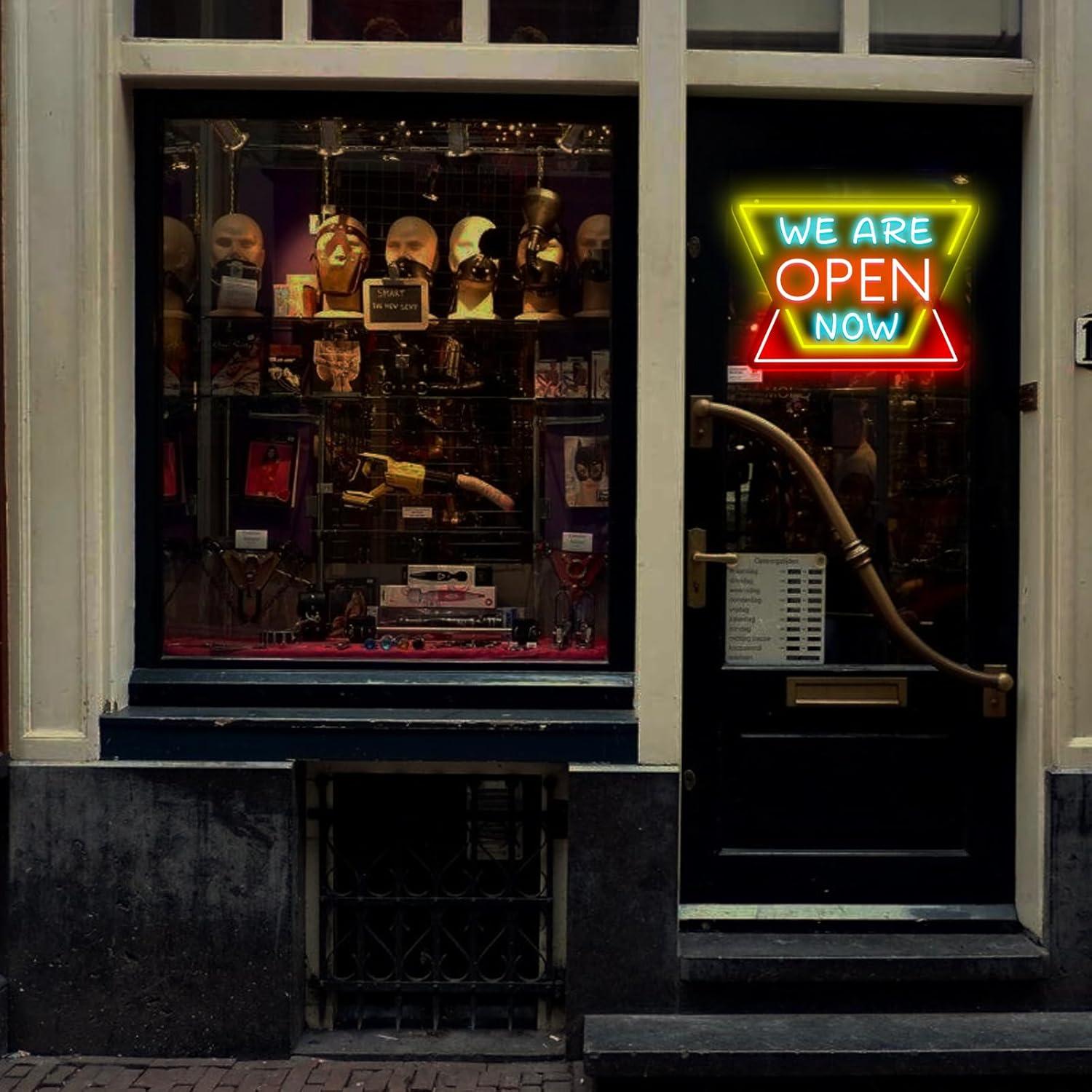 We Are Open Now Neon Sign Dimm - Restaurant Lighting Decoration ulasan dan harga