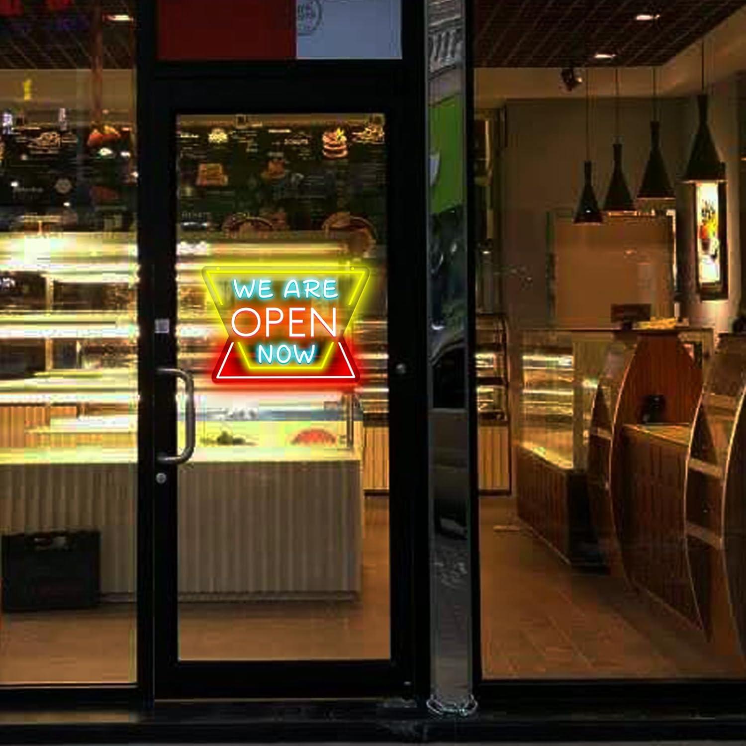We Are Open Now Neon Sign Dimm - Restaurant Lighting Decoration ulasan dan harga