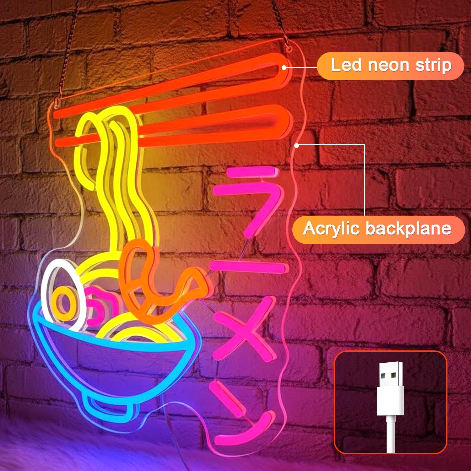 Ramen Neon Sign Japanese Noodl - Restaurant Lighting Decoration ulasan dan harga