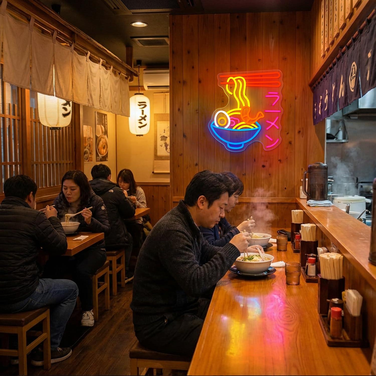 Ramen Neon Sign Japanese Noodl - Restaurant Lighting Decoration ulasan dan harga