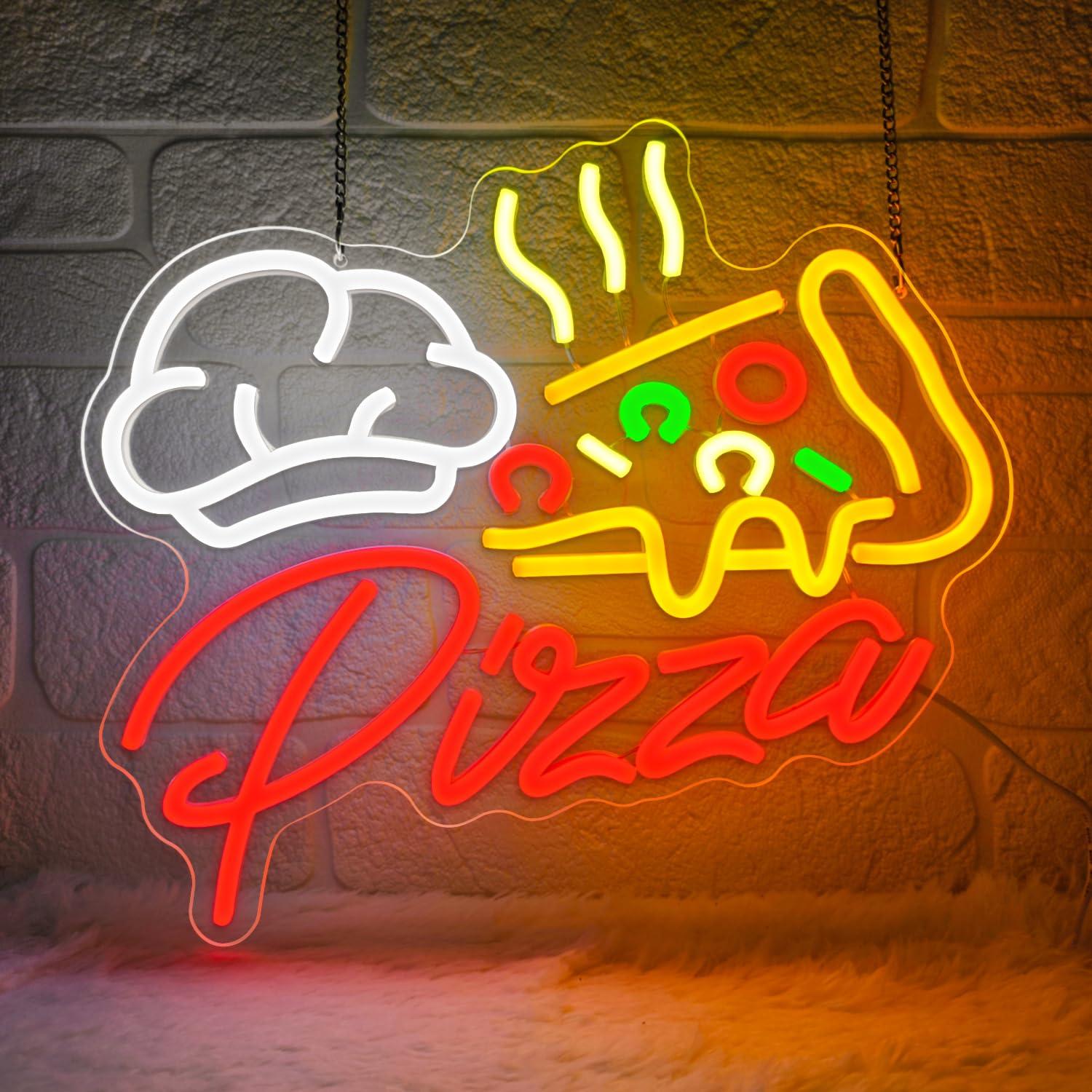 Pizza Neon Sign Colorful Pizza - Restaurant Lighting Decoration ulasan dan harga