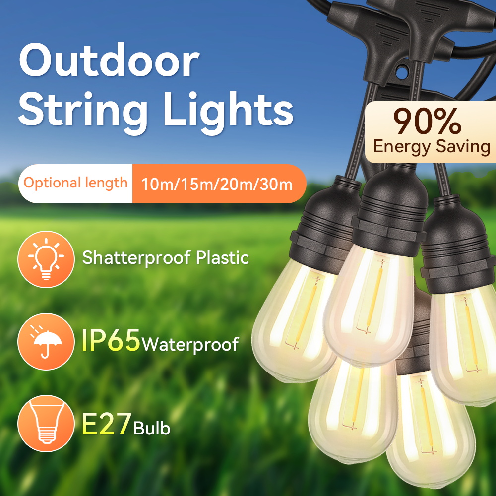 E27 Outdoor String Lights LED  - Decor Lighting Uk ulasan dan harga